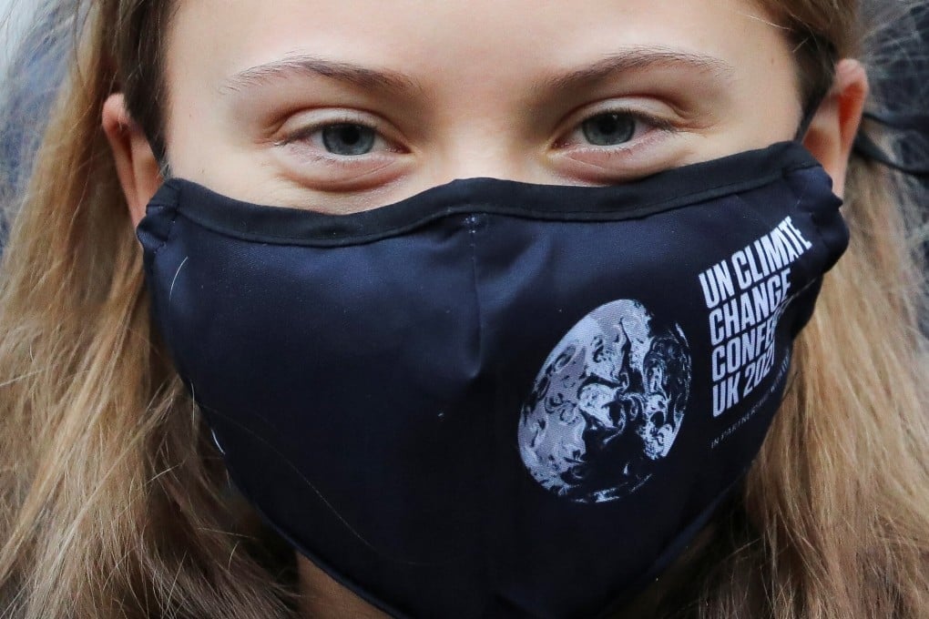 Swedish activist Greta Thunberg in Glasgow, Scotland. Photo: Reuters
