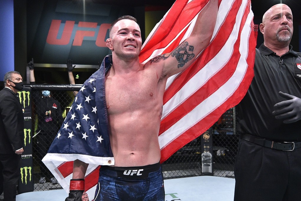 Colby Covington celebrates after his TKO victory over Tyron Woodley on September 19, 2020 in Las Vegas, Nevada. Photo: Chris Unger/Zuffa LLC
