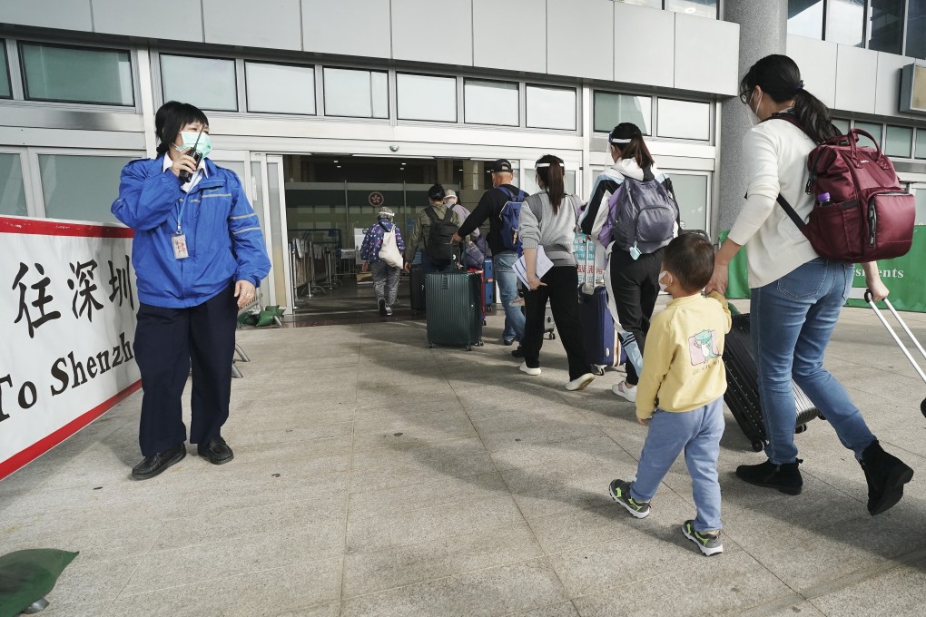 Visitors leave Hong Kong for mainland China at the Shenzhen Bay border crossing in December. Photo: Felix Wong
