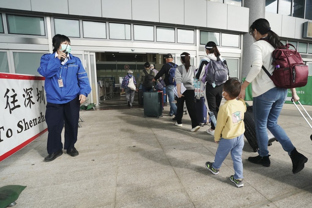 Visitors leave Hong Kong for mainland China at the Shenzhen Bay border crossing in December. Photo: Felix Wong
