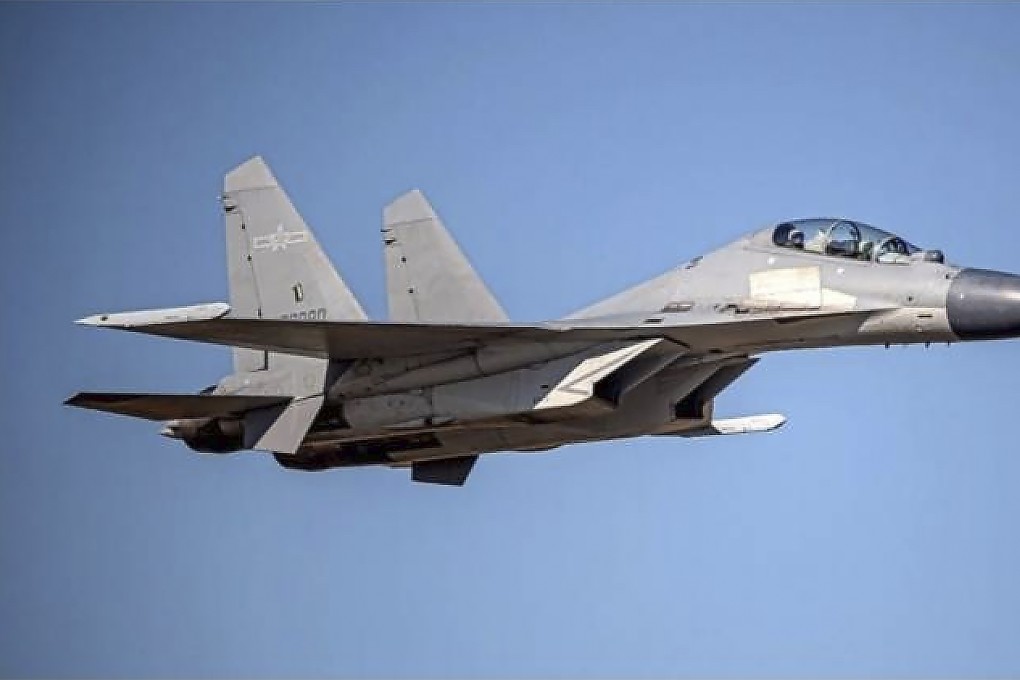 Saturday’s PLA contingent included 10 J-16 fighter jets. Photo: AP