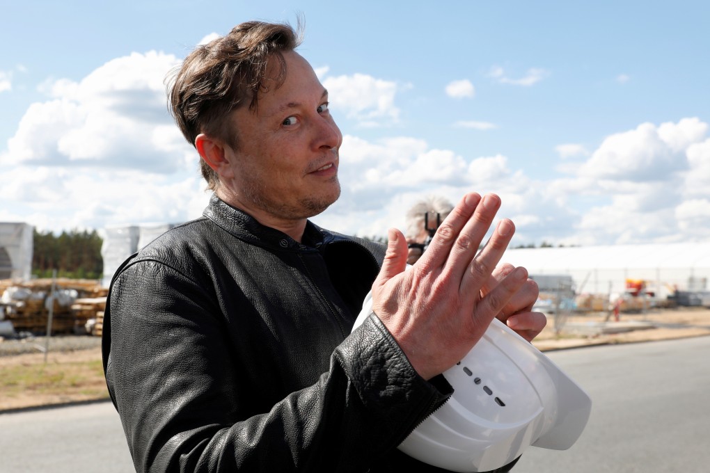Musk visits the construction site of Tesla's Gigafactory in Gruenheide, near Berlin, Germany in May 2021. Photo: Reuters
