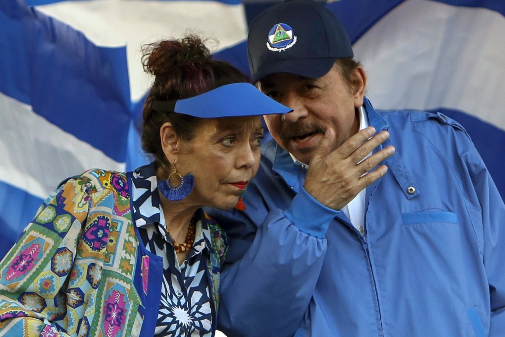 Nicaragua's President Daniel Ortega and his wife and Vice-President Rosario Murillo. File photo: AP