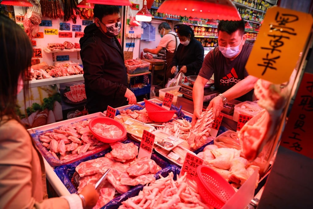 Shoppers hit Bowrington Road Market in Causeway Bay for hotpot ingredients. Photo: Nora Tam