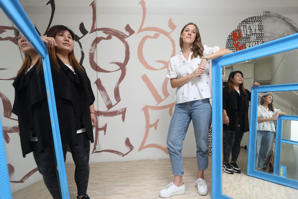 ImpactHK head of partnerships and development Charlotte Tottenham (right) and former programme beneficiary Ting Ting*. Photo: Xiaomei Chen