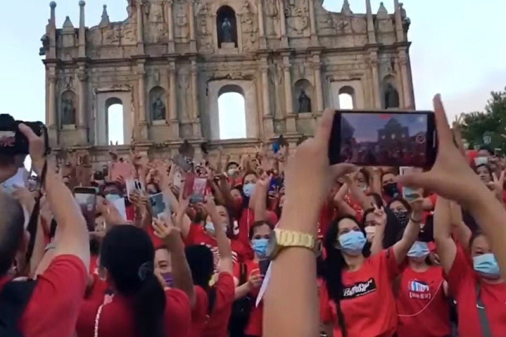 Philippine nationals in Macau gather to support Ferdinand Bongbong Marcos Jnr on November 7, 2021. Photo: Facebook