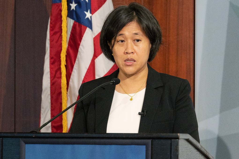 US Trade Representative Katherine Tai speaks at an event in Washington in October. Photo: Bloomberg