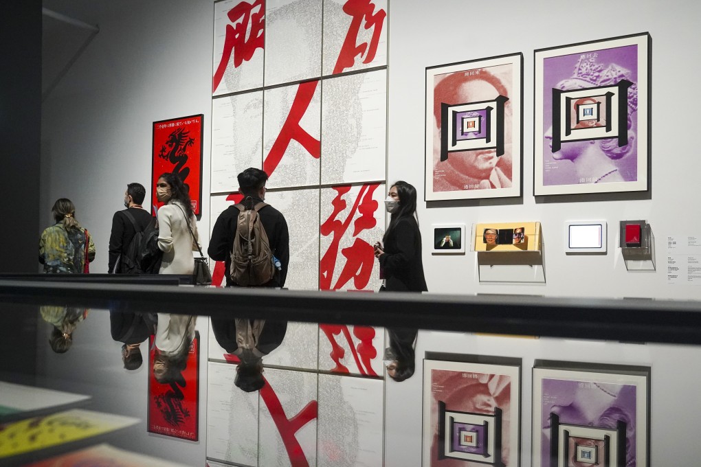 Visitors attend a media preview of the opening exhibitions at the M+ museum on Thursday. Photo: Sam Tsang