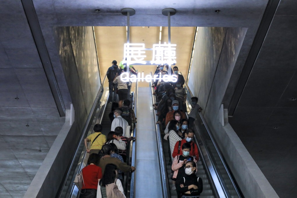 Hundreds turned up for the opening of the new M+ contemporary art museum on Friday. Photo: Felix Wong