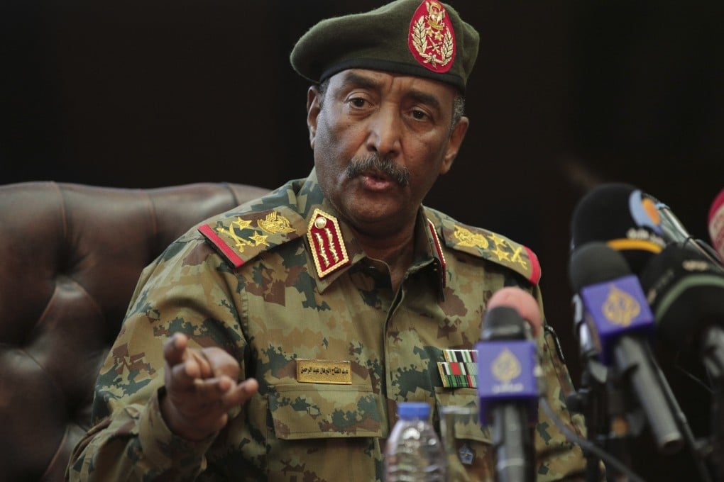 Sudan’s General Abdel Fattah al-Burhan speaks during a press conference in Khartoum in October. Photo: AP