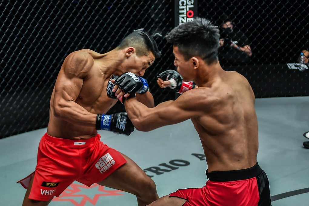 China's Tang Kai (right) punches South Korea's Yoon Chang Min at the ONE: NextGen: II event in Singapore. Photo: ONE Championship