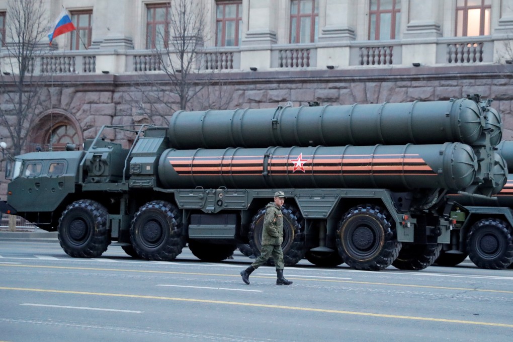 A Russian serviceman walks past S-400 missile air defence systems in Moscow. File photo: Reuters