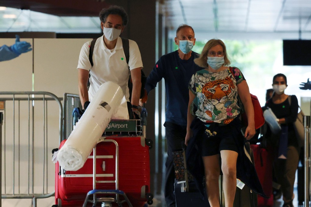 Passengers arrive at Changi Airport. File photo: Reuters
