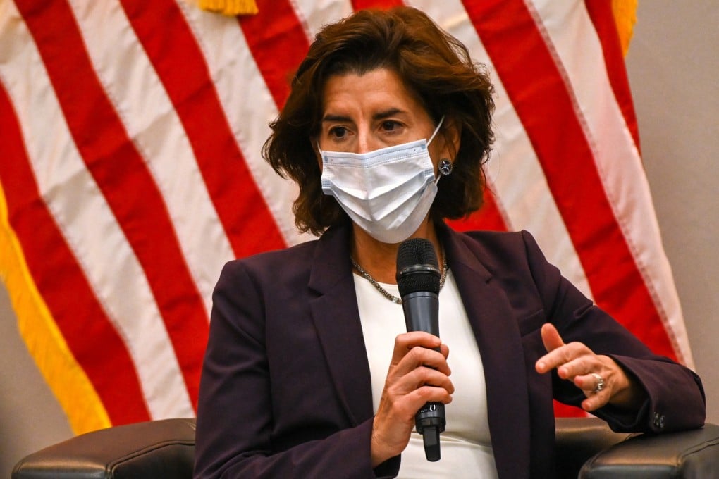 US Commerce Secretary Gina Raimondo speaks in Singapore. Photo: AFP
