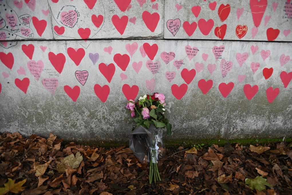 The Covid-19 Memorial Wall in London, Britain. Photo: EPA / Andy Rain