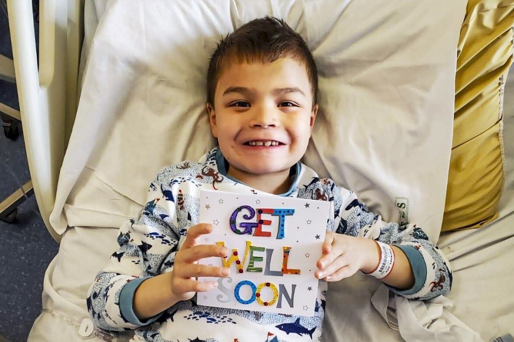 Alfie Pinckney was diagnosed with aplastic anaemia and his family is now searching for a bone marrow transplant match. Photo: Handout
