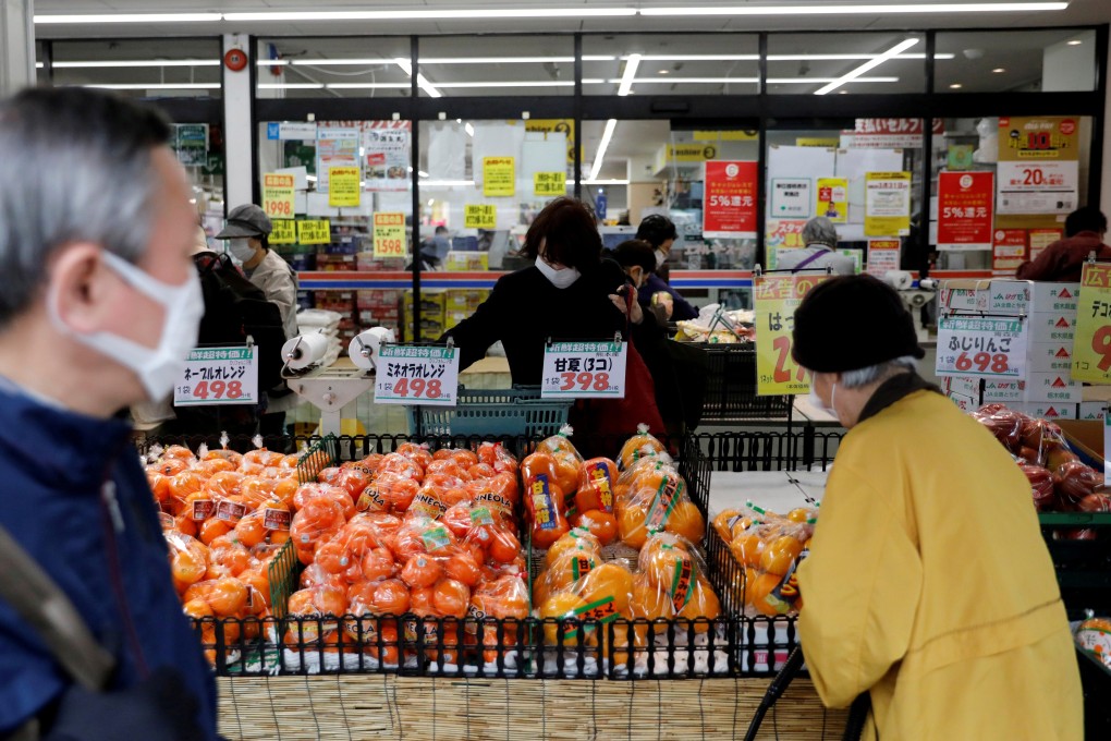Shoppers at a supermarket in Tokyo. File photo: Reuters