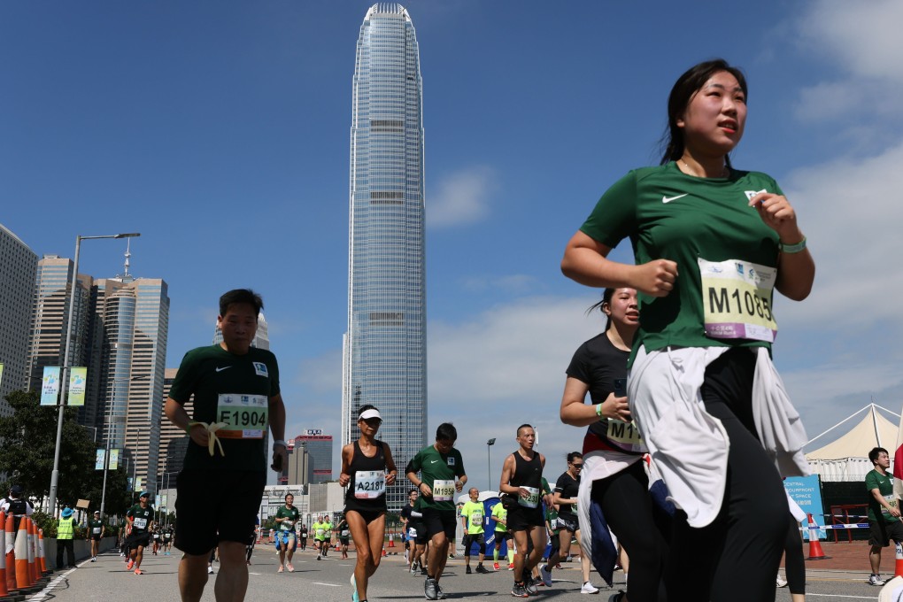 Participants in the 2021 Standard Chartered Hong Kong Marathon. Photo: May Tse