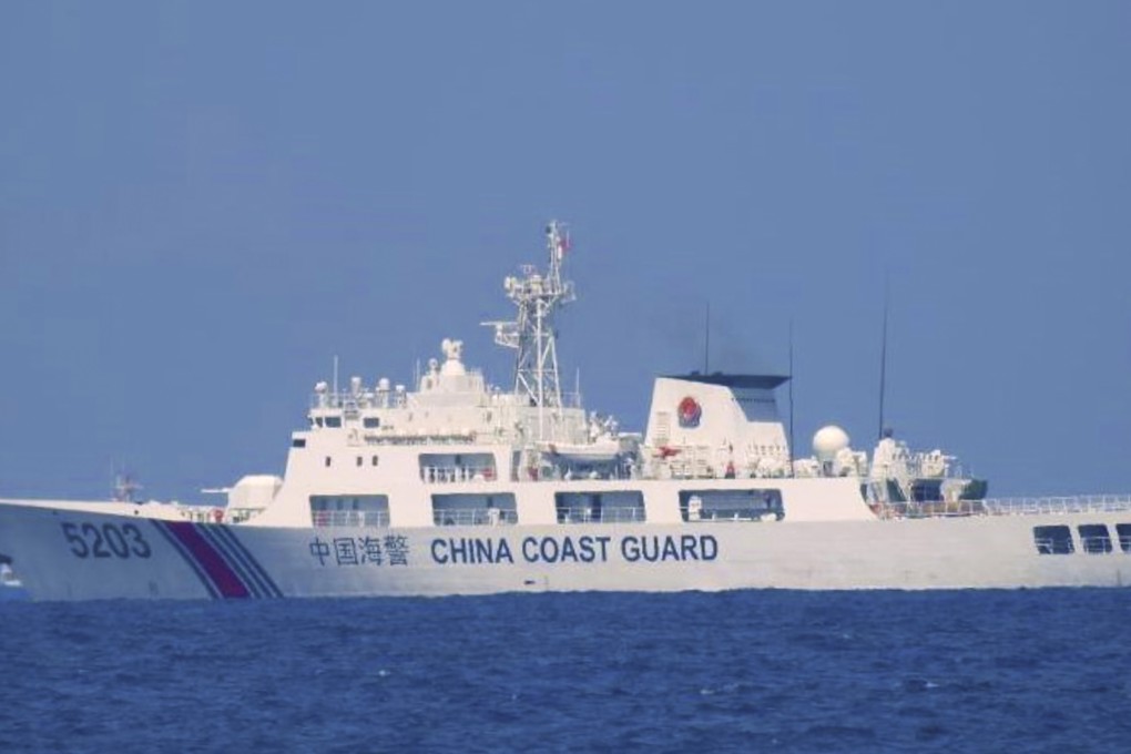 A Chinese coastguard vessel patrols the South China Sea in April. Photo: Reuters