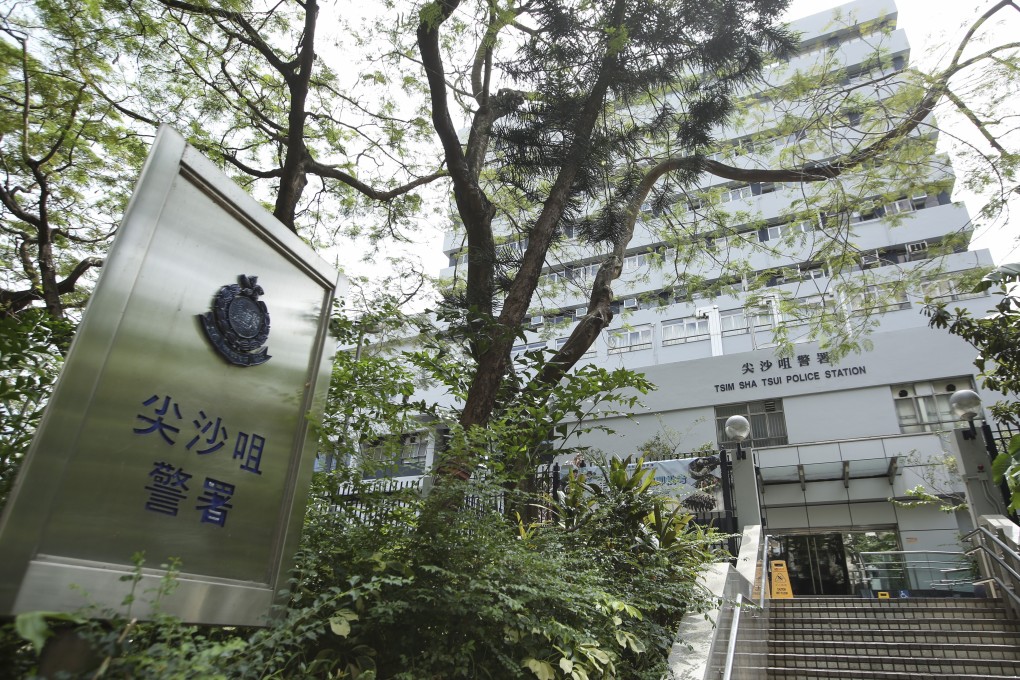 The two arrested officers are based at Tsim Sha Tsui Police Station. Photo: Edmond So