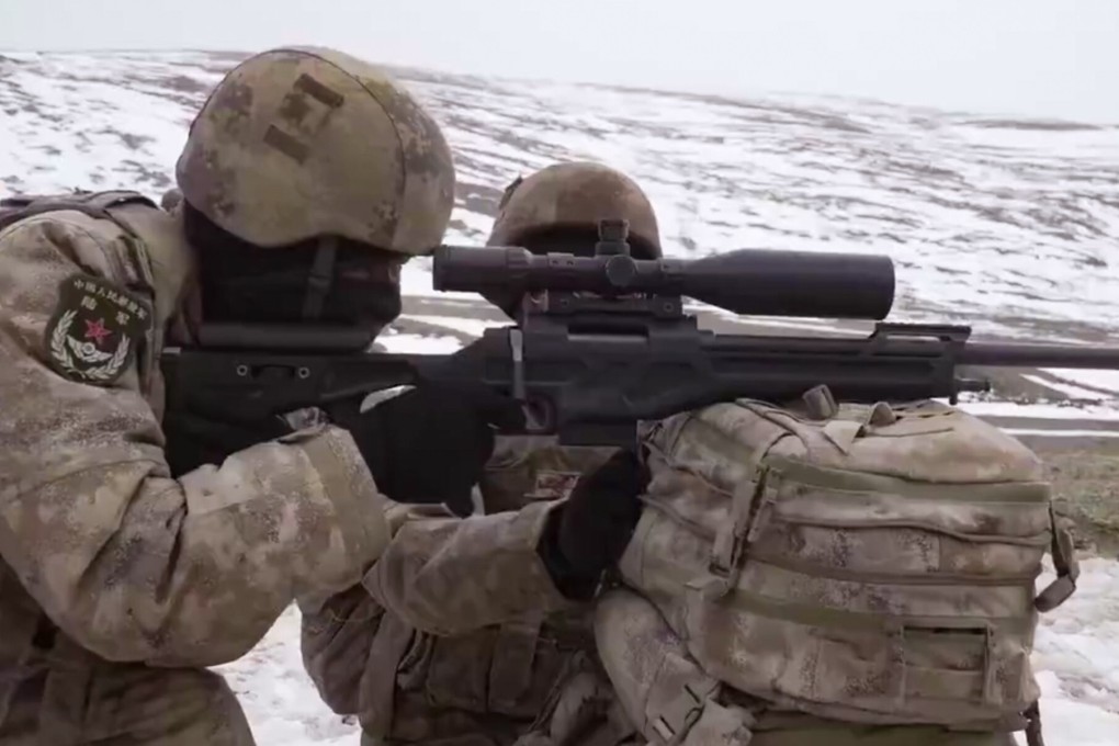 PLA infantry troops during the live-fire precision strike exercises in the Himalayas. Photo: CCTV