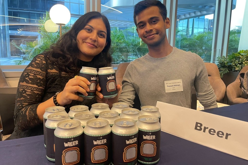 Anushka Purohit (left) and Suyash Mohan are two of the four founders of Breer, a start-up that creates beer from leftover bread. It was one of the top winners at Hong Kong’s first City I&T Grand Challenge held in October.