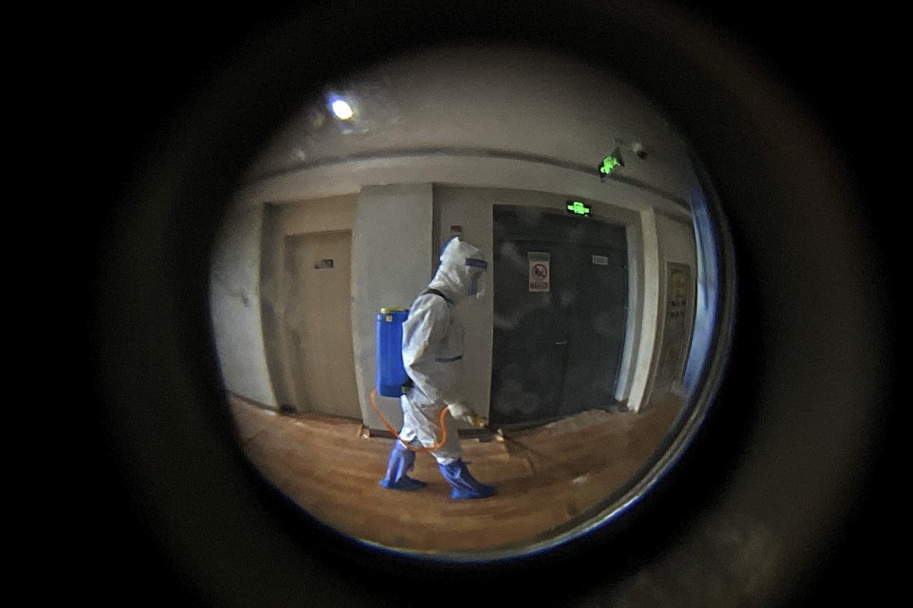Opening a quarantine hotel room door will trigger an alarm. Photo: AP