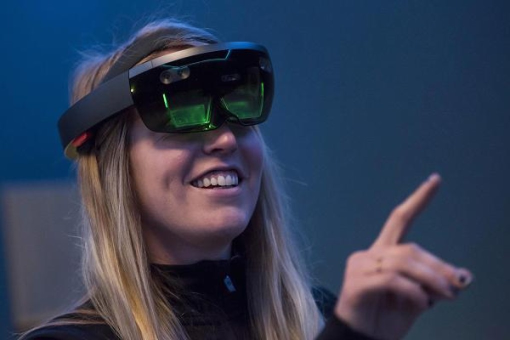 The Microsoft HoloLens, an augmented reality (AR) viewer which went on sale in March. Photo: David Paul Morris/Bloomberg/Getty Images