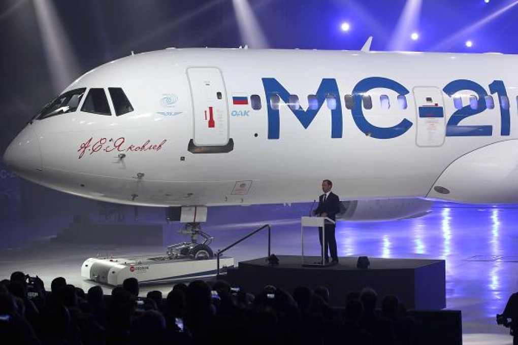 Russian Prime Minister Dmitry Medvedev called the passenger plane "a huge victory" for Russia's aviation industry along with its scientists, designers, engineers and workers. Photo: Getty Images