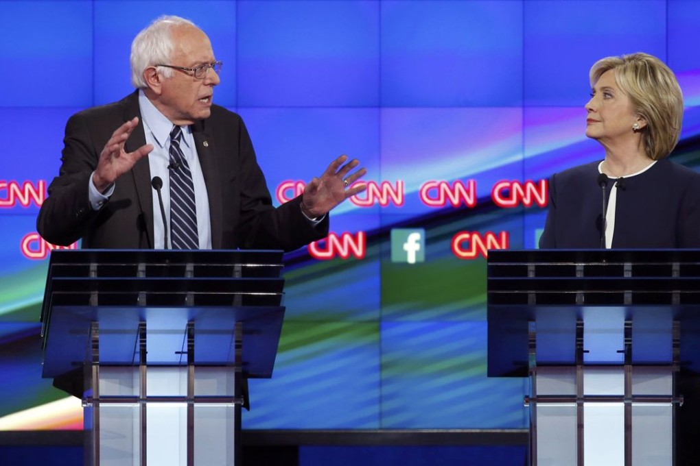 Democratic presidential candidate US Senator Bernie Sanders tells Hillary Clinton that he and the American people are sick of hearing about her State Department email controversy. Photo: Reuters