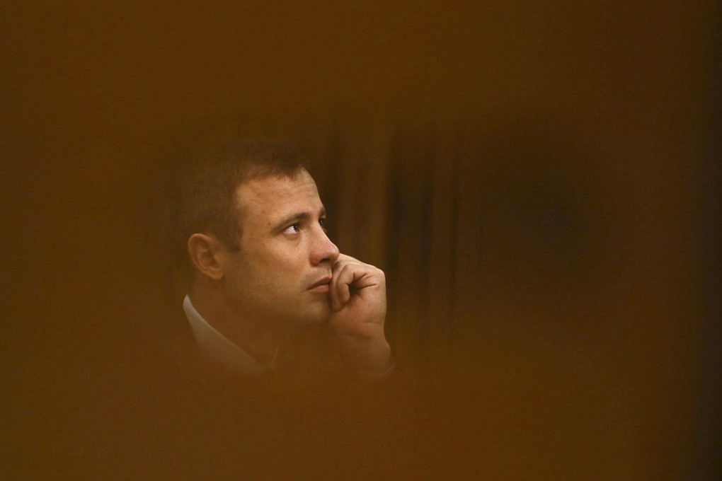 Oscar Pistorius as he sat in Pretoria’s High Court during sentencing. Photo: AP