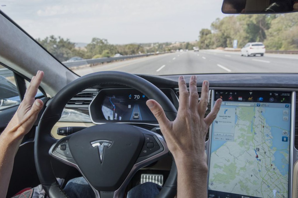 Tesla’s Model S car is equipped with autopilot. Photo: Bloomberg