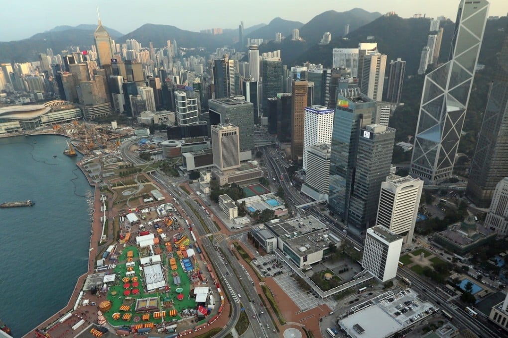 A general view of Hong Kong Island from Two International Finance Centre in the city’s Central Business District. Photo: David Wong