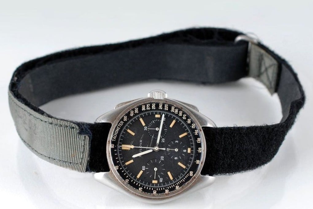 Dave Scott’s Apollo 15 lunar surface-worn chronograph watch. Photo: AFP