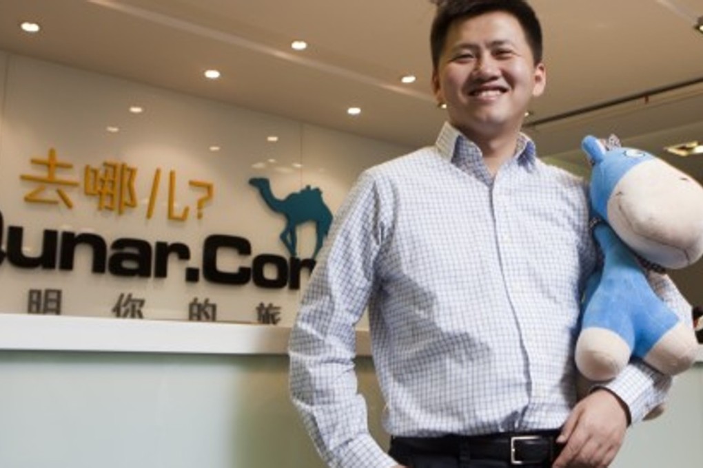 Qunar co-founder Zhuang Chenchao poses in Beijing. Photo: Bloomberg