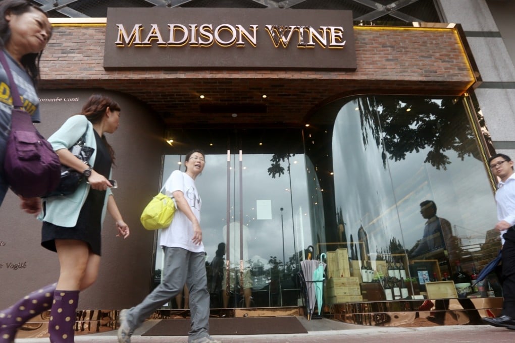 Madison Wine Holdings Limited's shop located at 178 Gloucester Road in the Wan Chai district of Hong Kong. Photo: Nora Tam