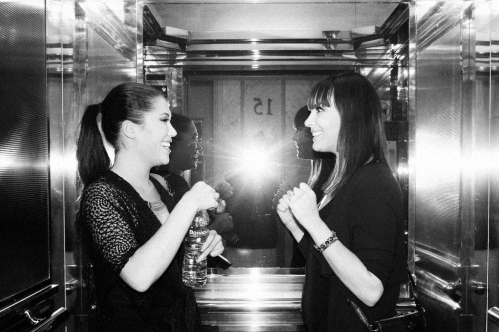 Dara Dearmond (right) and London Keyes, porn stars who launched Strips & Pens in Hong Kong. Photo: Laurent Segretier