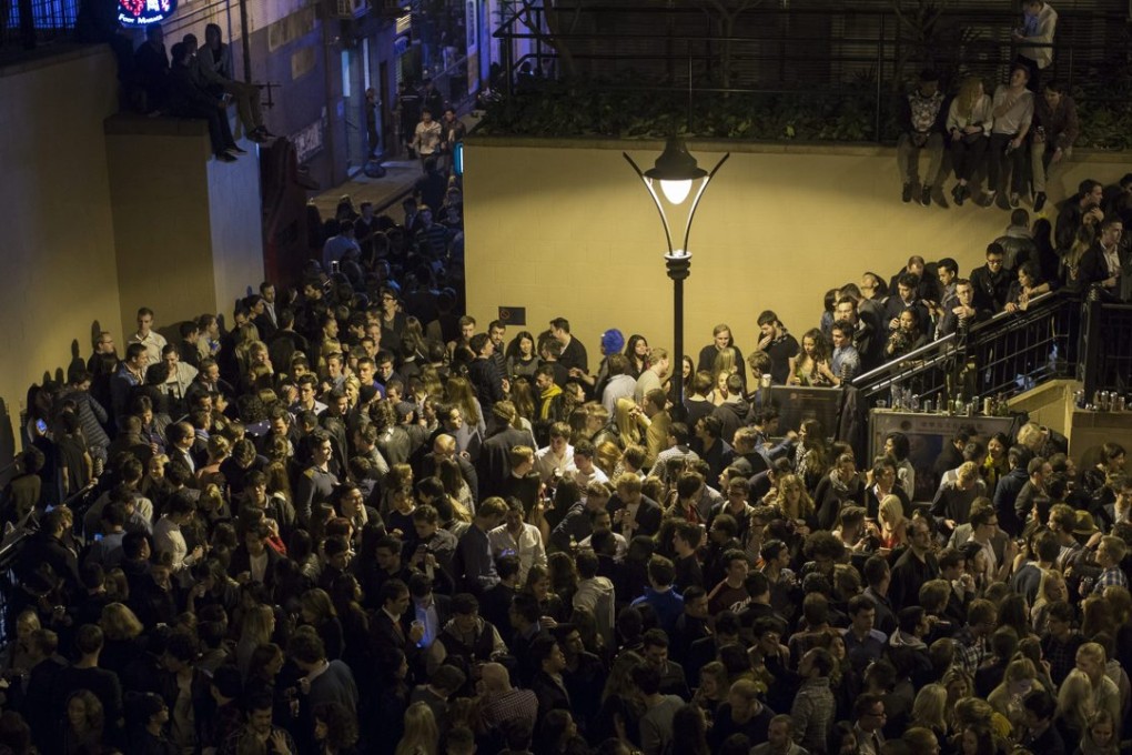 Revellers in Lan Kwai Fong. Photo: EPA