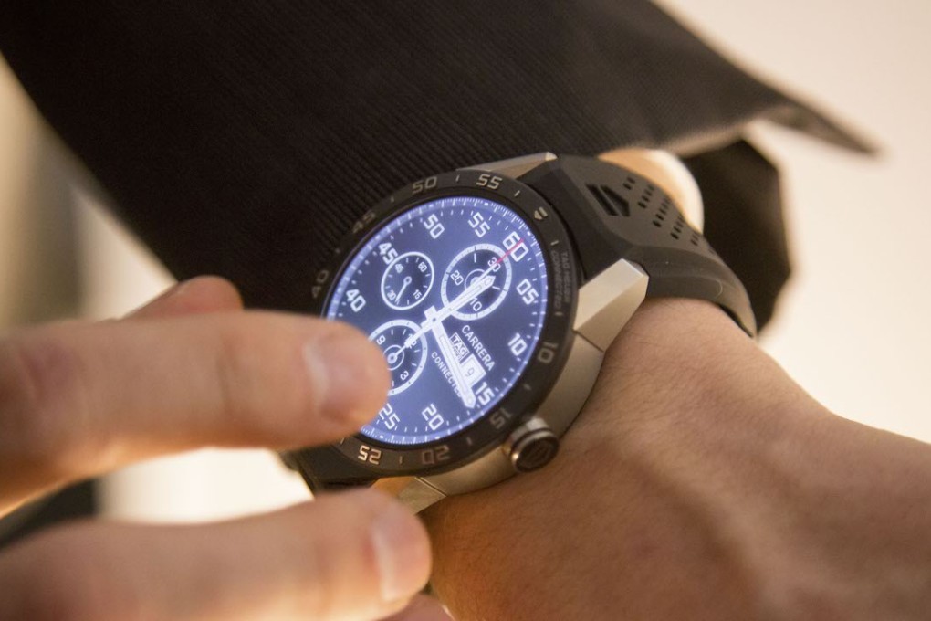 The Tag Heuer Connected Watch, a US$1,500 Android Wear smartwatch made in partnership with Google and Intel. Photo: Bloomberg