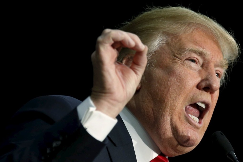 US Republican presidential candidate Donald Trump speaks at a campaign event in Springfield, Illinois, on Monday. Photo: Reuters