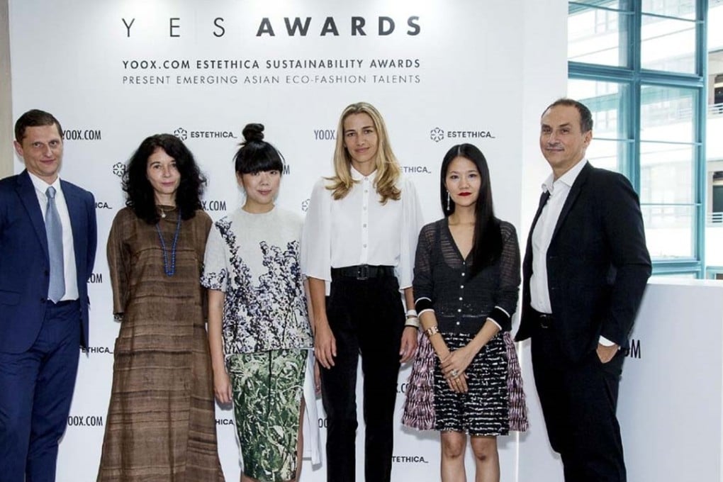 The Y.E.S. Awards international judging panel (from left) president of yoox.com Luca Martines, style blogger Susie Bubble, Eco Chic founder Christina Dean, stylist Grace Lam, and Francesco Tombolini, deputy chief operating officer of Yoox Group.