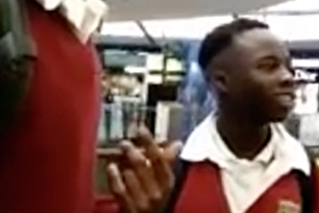 The pupils from Maribyrnong College in the southern city of Melbourne are told to leave the Apple store.