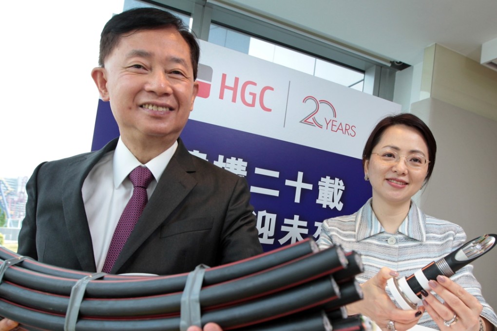 Hutchison Telecom chief executive Peter Wong and chief operating officer Jennifer Tan. Photo: Bruce Yan