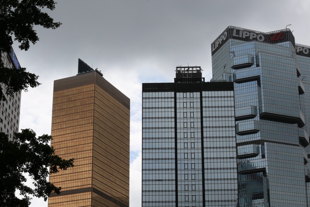 A file photo featuring (from left) the Far East Finance Centre, Fairmont House, and Lippo Centre in Admiralty on August 31. Photo SCMP