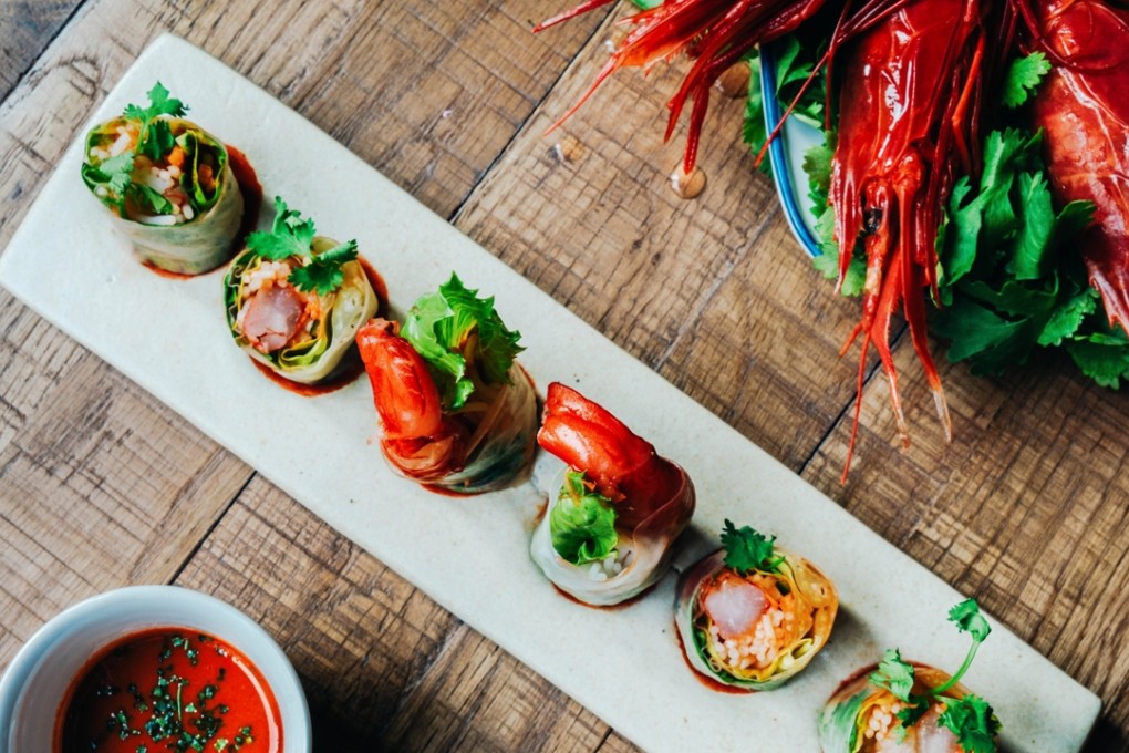 Fresh rice paper rolls with carabinero prawns and coral sauce, one of the dishes to be served at La Paloma and Viet Kitchen’s pop-up Spanish/Vietnamese dinners.