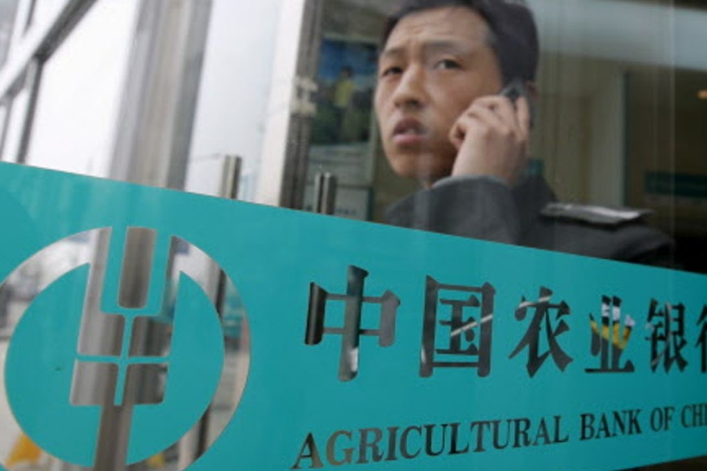 At the end of September, Agricultural Bank of China’s non-performing loan ratio broke 2 per cent. Photo: Reuters