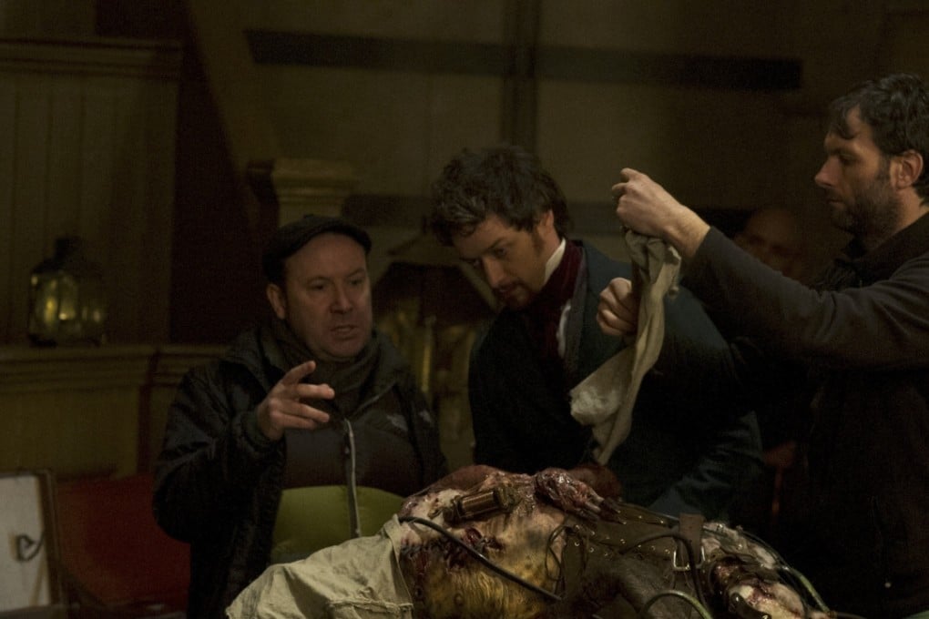 James McAvoy on the set of Victor Frankenstein.