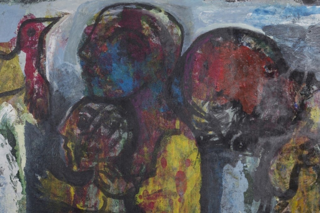 An untitled work by Syrian artist Fadi Yazigi that features in his Hong Kong show. ‘This painting is how I feel since the war,’ he says.