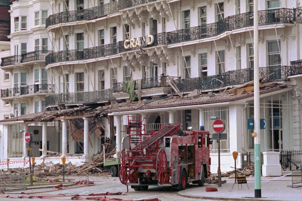The exterior of the Grand Hotel in Brighton, after the IRA detonated a bomb aimed at Margaret Thatcher and her cabinet in 1984. Photo: Corbis