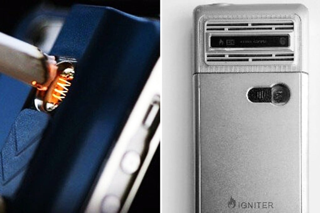 The mobile phone modified to contain a lighter. Photo: SCMP Pictures